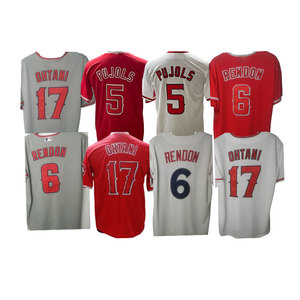 Venta al por mayor de camisetas de béisbol 2026 nuevas y económicas, con costuras de alta calidad, del equipo estadounidense Los Angeles, para todos los jugadores: 5 Pujols, 27 Trout, 6 Rendon - Product Image 3