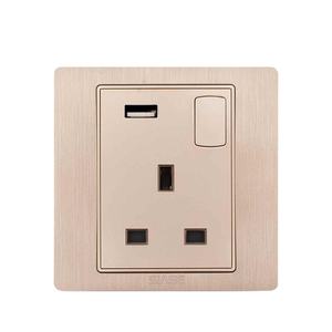 Enchufe de Pared Universal Eléctrico con Interruptor <span class=keywords><strong>SIASE</strong></span> de 13 Amperios y 3 Pines con USB - Product Image 1