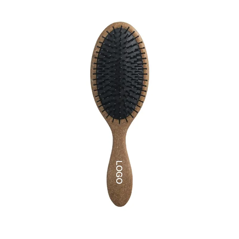 Özel hindistan cevizi bitki Fiber biyobozunur çevre dostu orijinal Detangling kürek saç fırçası
