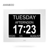 7 8 10.1 אינץ תזכורת זיכרון אובדן 8 אינץ דיגיטלי לוח שנה שעון יום עבור דמנציה אלצהיימר קשישים קשישים דיגיטלי תמונה מסגרת