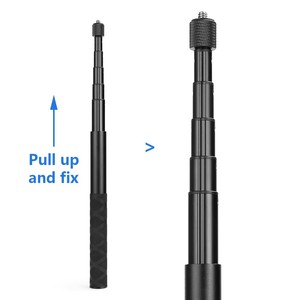 SORRISO Palo Selfie Invisible de 120 cm, Monopié de Aluminio, Extensión de Trípode para <span class=keywords><strong>Insta360</strong></span> X3/X2/<span class=keywords><strong>ONE</strong></span> <span class=keywords><strong>RS</strong></span> - Product Image 4