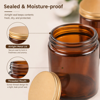 Emballage haut de gamme pour soins de la peau, pot en verre pour crème cosmétique de 2 oz, 4 oz, 8 oz avec couvercle à vis hermétique, logo personnalisé pour marque de beauté