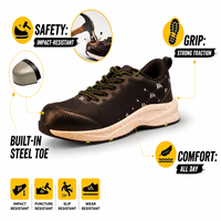Chaussures de sécurité sportives unisexes AOXIANG, coupe basse, légères, antidérapantes, confortables, respirantes, en maille volante, semelle extérieure en PU, pour usage en usine