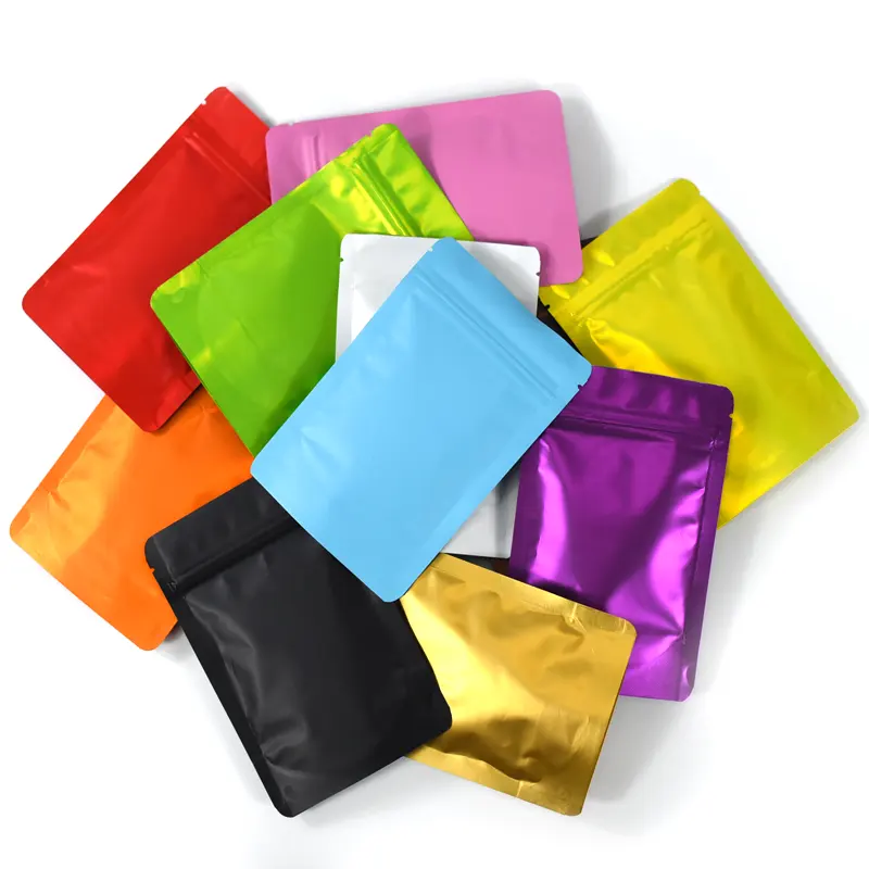 Sacs en mylar personnalisés 3.5 design imprimé pochette debout refermable fermeture à glissière petits sacs d'emballage pour le stockage des aliments