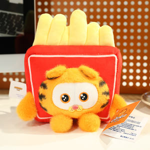 8 Inch Anime Love Pizza Frietjes <span class=keywords><strong>Garfield</strong></span> <span class=keywords><strong>Cat</strong></span> Throw Kussen Pluche Speelgoed Cadeau - Product Image 5