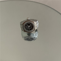 Jam tangan pasangan Punk Vintage Pria Wanita, arloji tali elastis Aloi Retro Quartz Romawi