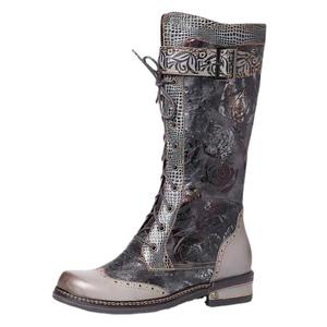 2021 nouvelle Arrivée Offre Spéciale Bottes <span class=keywords><strong>Style</strong></span> Ethnique Vintage Mi Talon over-the-genou Bottes De Femmes - Product Image 5