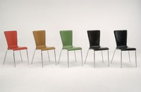 Chaises de salle à manger modernes en bois empilables K/D avec 3 lignes de design pour la maison, la salle à manger et la cuisine