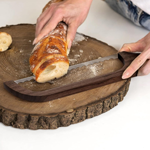 Cortador casero Baguettes Rebanador <span class=keywords><strong>de</strong></span> madera Arco <span class=keywords><strong>Cuchillos</strong></span> para pan Cuchillo <span class=keywords><strong>de</strong></span> masa fermentada dentada <span class=keywords><strong>de</strong></span> acero inoxidable con cubierta protectora y <span class=keywords><strong>bolsa</strong></span> <span class=keywords><strong>de</strong></span> almacenamiento - Product Image 6