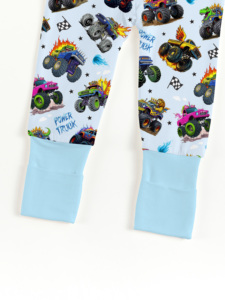 Miozing Monster Truck Racing Soft Bamboo Baby Sleeper Two-way Zipper Romper Breathable Cozy Sleepwear untuk Bayi Tersedia di Stok - Product Image 6