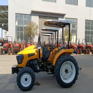 Tractor agrícola con toldo amarillo, rendimiento suave, fácil de controlar y operar, adecuado para diversas actividades agrícolas. - Product Image 2