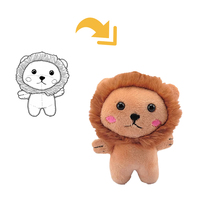 Porte-clés en peluche petit lion mignon avec logo personnalisé ODM OEM, vente en gros, cadeau commémoratif pour événements et fêtes