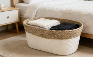 <span class=keywords><strong>Cesta</strong></span> <span class=keywords><strong>de</strong></span> Almacenamiento <span class=keywords><strong>de</strong></span> Escritorio Tejida con Cuerda <span class=keywords><strong>de</strong></span> Algodón, Hecha en Fábrica, <span class=keywords><strong>Cesta</strong></span> para Juguetes sin Asas - Product Image 3