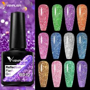 VENALISA Nouveau <span class=keywords><strong>Vernis</strong></span> à Ongles Gel Luminescent Scintillant Réfléchissant Effet Diamant Disco <span class=keywords><strong>Semi</strong></span>-<span class=keywords><strong>Permanent</strong></span> UV - Product Image 2