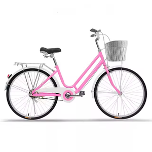 Vélo Classique Rétro Personnalisé pour Femmes à Vitesse Unique Vélo de Ville pour Femmes avec Panier pour Hommes de 26 Pouces - Product Image 1