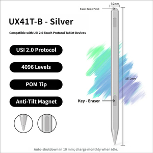 ปากกาสไตลัสแบบแอคทีฟ USI 2.0 รุ่น UX41T-B รองรับแรงกด 4096 ระดับ สำหรับ Chromebook, IdeaPad, Duet x360, Flip ป้องกันการสัมผัสโดยฝ่ามือ  แบบแม่เหล็ก ช่องเสียบ Type-C - Product Image 1