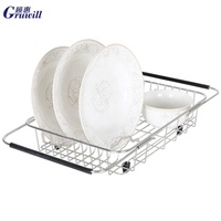 Égouttoir à vaisselle en métal pour cuisine, support de présentation en fil métallique, panier de séchage pour assiettes et bols, organisateur de comptoir