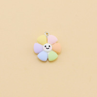 Bunga liontin Resin Kawaii kalung kaktus anting Resin liontin Cabochon Resin untuk dekorasi