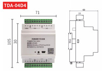 Transmetteur de poids numérique multicanal TDA-04D 485 Amplification du signal du capteur Module de pesage à 8 voies