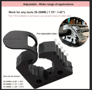 Support de serrage en caoutchouc à dégagement rapide Cartaoo pour outils et équipements de 1.18 "à 1.57" de diamètre utilisés sur les véhicules tout-terrain pour UTV ATV - Product Image 5