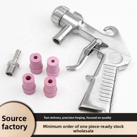 Pistolet de sablage pneumatique pour dérouillage du verre avec quatre buses en céramique (4/5/6/7 mm) et poignée antidérapante de type carte