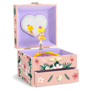 Cajas de música de bailarina Ever Bright de 4 pulgadas, nuevo diseño, caja de música de Flamenco de cisne negro con cajón, función de canción <span class=keywords><strong>para</strong></span> niñas pequeñas - Product Image 4