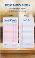 Libretas de visitas personalizadas duraderas, impresas por ambos lados, con hojas numeradas sin carbón, papel estucado para restaurantes y cafeterías