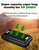 Longue durée de vie de la batterie, 20000 mAh, collier solaire avec suivi GPS pour le bétail, vaches, étanche IP67, traceur GPS 4G pour le bétail