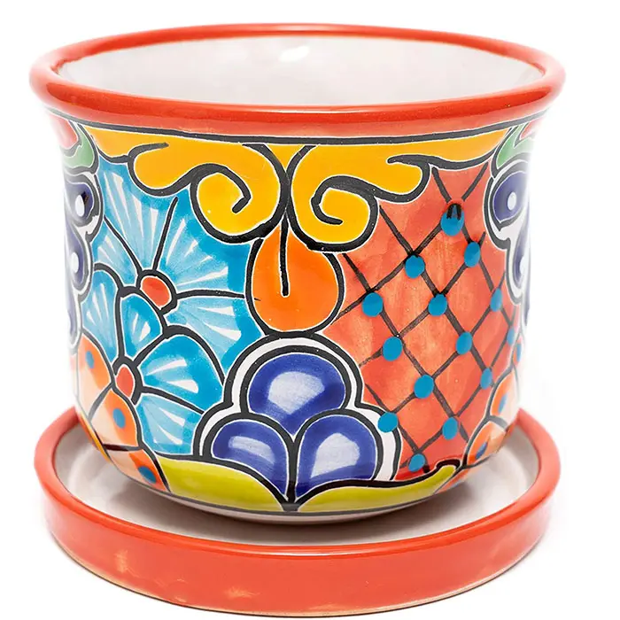 TALAVERA Ceramic Flower Pot Succulent Planter House Plant Cactus Bonsai Decorative Pot Plant Container