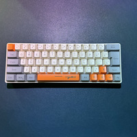 Keyboard RGB USB Berkabel 63 Tombol Gaming Gamer Kompak Mini untuk Perjalanan Kantor Game Bisnis E-Sports Film Keyboard