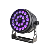 24x18W RGBWAUV 6-en-1 Contrôle DMX512 Activé par le son 24 Projecteurs LED Zoom Par pour Scène, Wash LED Par Can pour Discothèque, DJ, Concert, Musique
