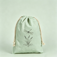 Pochette en toile écologique de qualité supérieure avec cordon de serrage, imprimé dessin animé, lavable en machine, sac réutilisable pour pique-nique, courses, usage promotionnel