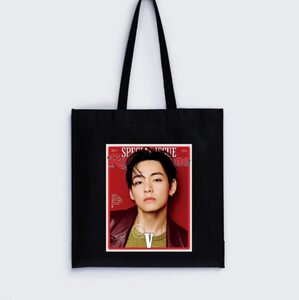 Nuova Borsa in Tela KPOP Idols JK J-HOPE SUGA RM JIN <span class=keywords><strong>JIMIN</strong></span> V di Alta Qualità, Borsa Tote per Ragazzi e Ragazze, Borsa Scolastica, Regalo per Fan - Product Image 5