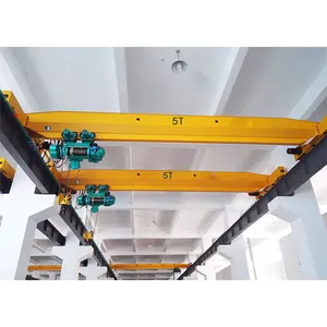 Ponte rolante elétrica de viga única de 3 toneladas para armazém de oficina viajando em trilho