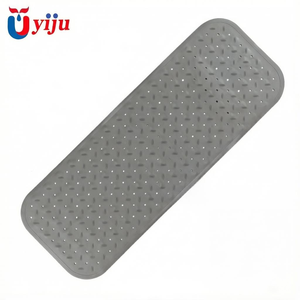 Tapis de sécurité antidérapant extra long pour baignoire et douche YIJU, avec ventouses, lavable, avec trous de drainage - Product Image 1