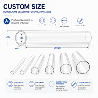 Tube en verre borosilicate pour manchons de lampe UV, résistant à la chaleur, tube de protection en verre transparent, taille personnalisée