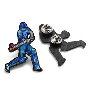 최소 대량 맞춤형 옷깃 핀 없음 작은 기념품 스포츠 크리켓 핀 금속 아연 합금 3D 컬러 스프레이 배지 용 귀여운 애니메이션 핀 - Product Image 3