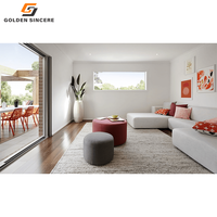 GS Marcos de aleación de aluminio de estilo europeo Ventanas de vidrio transparente fijas