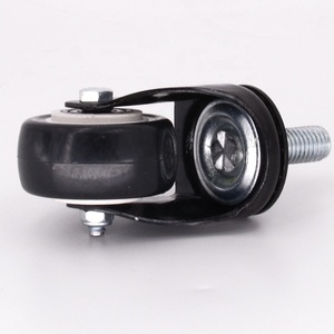 <span class=keywords><strong>Ruedas</strong></span> giratorias de plástico PP/PVC negras de uso ligero con rosca M8, silenciosas, con vástago roscado y montaje en placa <span class=keywords><strong>para</strong></span> <span class=keywords><strong>muebles</strong></span> - Product Image 6