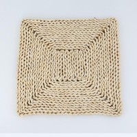 Sets de table en herbe naturelle - Napperons tissés épais résistants à la chaleur pour casseroles chaudes, tables à manger et décoration de cuisine