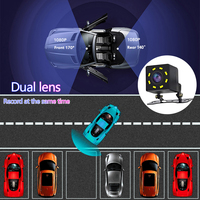 4.3 Inch Hd 720P Dashcam Voor Auto Dvr 170 Groothoek Voor-En Achteruitkijkspiegel Dubbele Camera Parking Dashcam Videorecorder