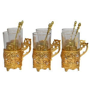 Ensemble tasse et soucoupe avec poignée et cuillère, souvenir de Ramadan, cadeau islamique - Product Image 1