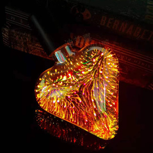 Lampadina LED a Forma di Cuore <span class=keywords><strong>E27</strong></span> <span class=keywords><strong>Vintage</strong></span> a Risparmio Energetico Creativa per Decorazioni Festive con Effetto Fuochi d'Artificio 3D Colorati - Product Image 5