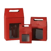 Caja de papel de transporte de dulces de regalo de ventana transparente portátil nueva de diseño simple