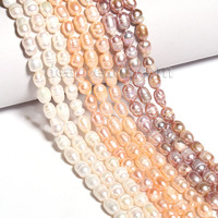 Perles de riz d'eau douce de culture naturelle Perles en vrac pour la fabrication de bijoux à bricoler soi-même 3 ~ 12mm, longueur 13 pouces