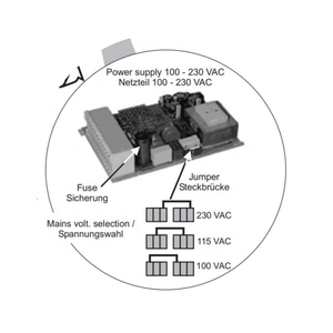 Carte mère d'analyse de la qualité de l'eau Endress+Hauser, modèle CPM223/CLM223/COM223/CUM223, composants électroniques, circuit 100-230VAC, référence 7133 - Product Image 6