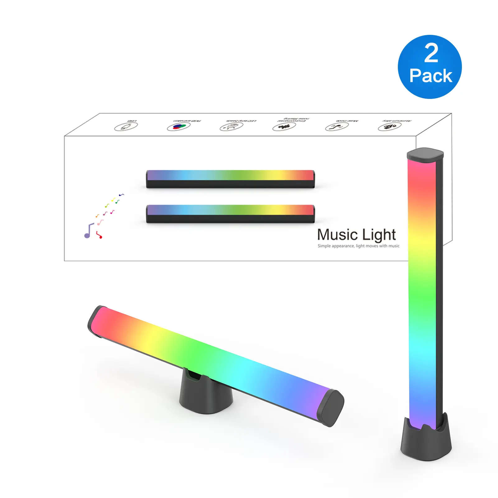 5W CWRGB Music Light Strip Bar Bluetooth Home Atmosphere Smart LED Lamp Bar Styling Music Control Tuya APP Ambient Light Homes