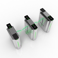 Sistema de Control de Acceso, Puerta Giratoria Automática de Seguridad, Barrera de Puerta Abatible para Seguridad, Acero Inoxidable 304