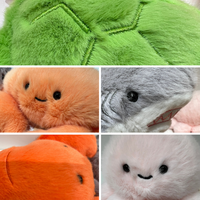 Ensemble de jouets en peluche en gros sur le thème des animaux marins : requin, baleine, tortue, pieuvre – Famille océanique pour enfants, cadeau, anti-stress, décoration de Noël