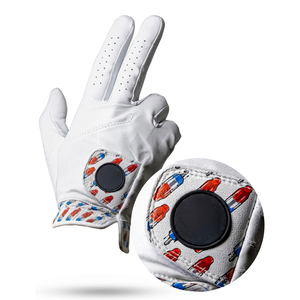 Premium High Cabretta Leather Golf <b>Gloves</b> Custom Logo OEM ODM Professional Second-Skin Feel Non-Slip <b>Moisture</b> Wicking Sports - Product Image 1